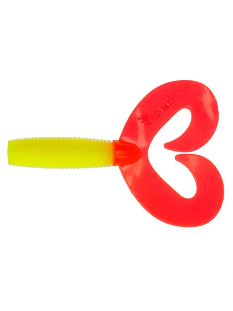 Твистер Credo Double Tail 3.54", 9см, Acid Lemon & Red Твистер Credo Double Tail 3.54", 9см, Acid Lemon & Red