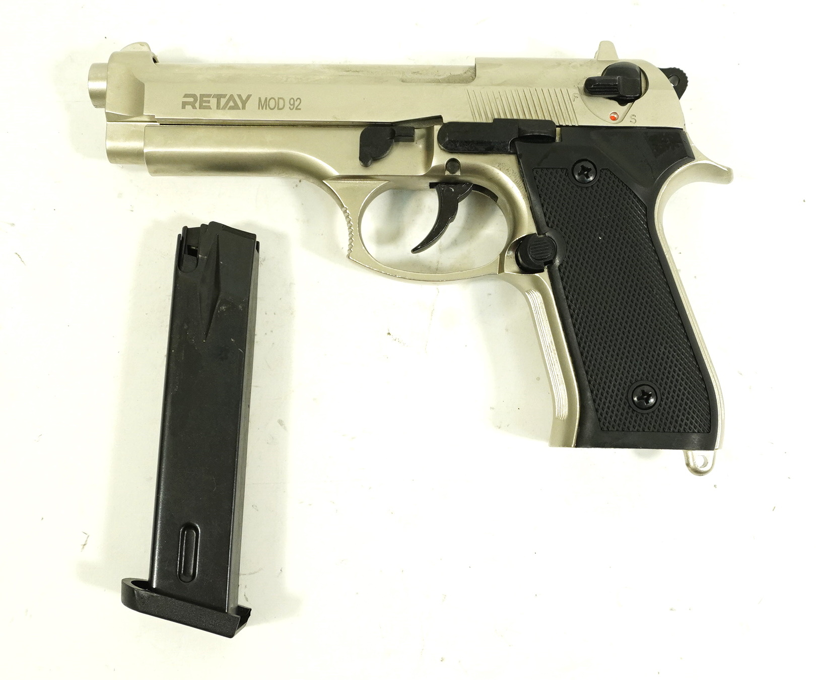 Пистолет охолощенный Retay MOD92 (Beretta 2), к.9мм (сатин.)